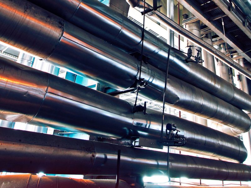 Equipment,,Cables,And,Piping,As,Found,Inside,Of,A,Modern