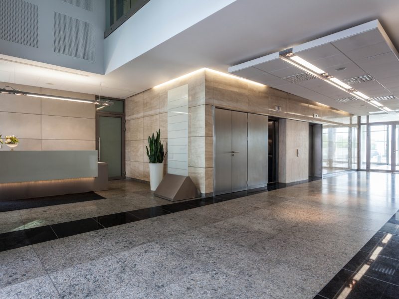 Interior,Of,An,Office,Building,With,Reception